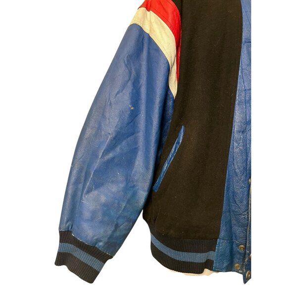 G-III Sports Carl Banks XL New York Giants Leather Quarterback Varsity Jacket VT - Picture 5 of 15